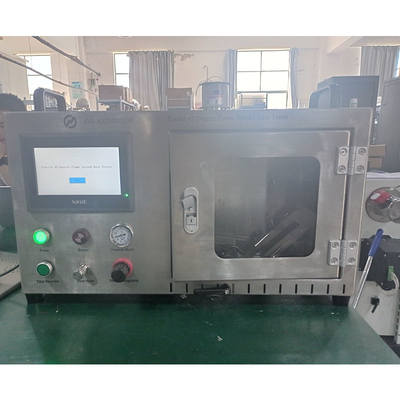 Αγορά Εργαστηριακό υφασματικό ASTM D1230 45 βαθμών δοκιμαστής ταχύτητας καύσης συσκευή δοκιμής φλόγας υφασμάτων ηλεκτρονική κατασκευή